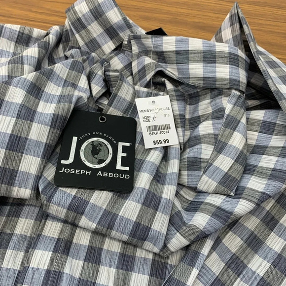 Joseph Abboud Shirt XL Slim Fit NWT Check  H 71 - Picture 8 of 11